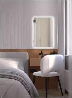 Зеркало для ванной Prisma 70*50 прямоугольное вертикальное "парящее" с нейтральной LED-подсветкой