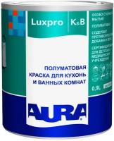 Краска акрилатная aura luxpro k&b база а для стен и потолков 0,9л белая, арт.4630042540286