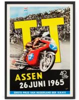 Постер на стену 40 лет мото-серии Assen TT Races 1925-1965 50 x 40 см в тубусе