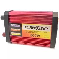 Инвертор TurboSky 12V - 220V 500W с евророзеткой + USB