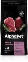 ALPHAPET SUPERPREMIUM сухой корм для взрослых домашних кошек и котов с говядиной и печенью 3 кг