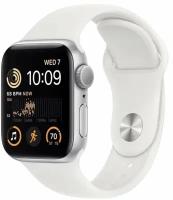 Умные часы Apple Watch Series SE Gen 2 44 мм Aluminium Case GPS, M/L, silver/white Sport Band