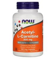 Acetyl-L Carnitine 500 mg NOW (100 вег кап)