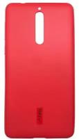 Чехол силиконовая матовая для Nokia 8, красный