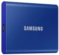 Твердотельный накопитель Samsung External SSD T7, 500GB, USB Type-C, R/W 1000/1050MB/s, Blue