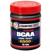 Аминокислотный комплекс для спортсменов BCAA 6000 спортамин 90 табл. (144г)