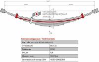 Лист №4 Рессора передняя для ПАЗ 4230 Аврора 10 листов