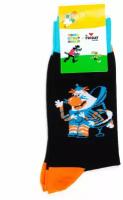 Носки St. Friday Носки с рисунками St.Friday Socks x Союзмультфильм, размер 42-46, черный, синий