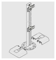 Напольный кронштейн KHC470 BH 500-600/120 (с декоративной крышкой) (тип 10/11) KHC470