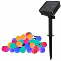 Светильник садовый ФАZA матовые шарики на солнечной батарее, 30 разноцветных светодиодов, 6,35м SLR-G07-30M