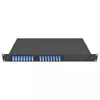 Кросс оптический Toplan, стоечный 19", 32 LC/UPC адаптера, SM, 1U, черный, укомплектованный (КРС-Top-1U-32LC/U-OS2-BK)