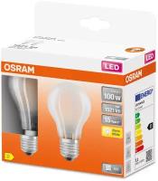 LEDSCLA100 10W/827 230VGL FR E27 Экопак1X2лампы OSRAM - филамент лампа