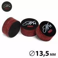 Наклейка для кия А. Меписашвили M-H Red 13,5мм Medium, многослойная, 1шт