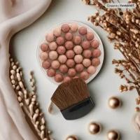 Farres cosmetics Румяна в шариках, с кистью, тон 02 нюдовый букет /