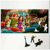 Пазл из дерева с фигурками, 230 деталей, 46х23 см игры Kinect Adventures - 5190