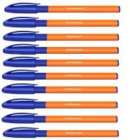 Ручка шариковая ErichKrause® U-109 Orange Stick&Grip 1.0, Ultra Glide Technology, синяя, 10 шт