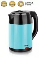 Чайник BBK EK1709P black/turquoise (Объем 1,7л, Мощность 2000 Вт, корпус пластик, нержавеющая сталь) (EK1709P (B/T))