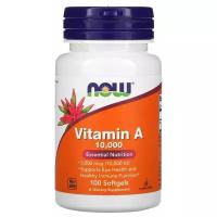 NOW Vitamin A 10.000 IU, 100 капс