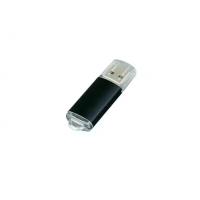 Металлическая флешка с прозрачным колпачком (64 Гб / GB USB 2.0 Черный/Black 018 Флеш накопитель apexto U307B)