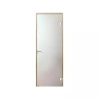 Дверь для сауны Harvia 9х21 (стеклянная, сатин, коробка осина), D92105H