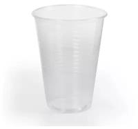 Одноразовые стаканы 200 мл, комплект 100 шт., пластиковые, "бюджет", прозрачные, ПП, холодное/горячее, лайма, 600933