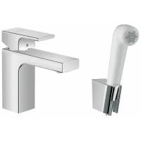 Смеситель Hansgrohe Vernis Shape 71216000 для раковины с гигиеническим душем, хром