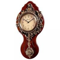 Часы настенные деревянные с маятником большие Granat GB 16310 размер 27,2x52 см
