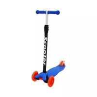 Самокат Scooter BKS-110 3-х колес. с подсвет Dark Blue