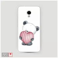 Силиконовый чехол "Панда с сердечком 3" на Meizu M5S / Мейзу М5S