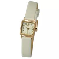 Наручные часы Platinor женские, кварцевые, корпус золото, 585 проба, белый