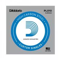 D'ADDARIO PL010 одиночная струна для акустической и электрогитары