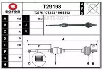 EAI GROUP T29198 T29198_привод правый! 955mm\ Citroen C4 Grand Picasso II 1.6THP 13>