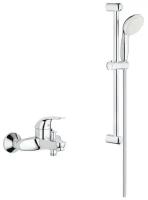 Смеситель для ванны Grohe Euroeco с душевым гарнитуром, хром (32743000, 27853001)