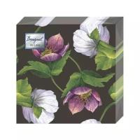 Салфетки бумажные Bouquet “Декоративный цветок” 1 упаковка по 25 штук, размер 24х24 сантиметра, 3-х слойные
