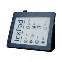 Чехол-обложка MyPads для PocketBook 840-2 InkPad 2 из качественной эко-кожи закрытого типа с магнитной крышкой синий кожаный