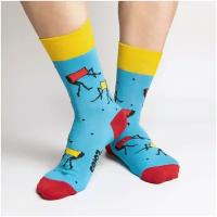 Носки St. Friday Носки с рисунками St.Friday Socks x Союзмультфильм, размер 34-37, голубой