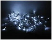 Светодиодная нить с влагозащитным колпачком, 100 LED, 10 м, коннектор, прозрачный провод, уличная, Rich LED