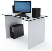Стол компьютерный, стол письменный Jedi 1100 Белый/Черный, 110*71,6 см