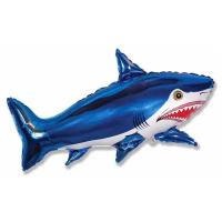 Воздушный шар Акула большая синяя, 105 см