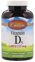 Carlson labs Vitamin D3 5000 IU (125mcg) 360 капсул