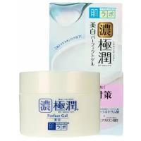 Rohto HADA LABO Koi-Gokujyun Perfect Gel Гиалуроновый гель для лица выравнивающий тон кожи, банка 100 гр