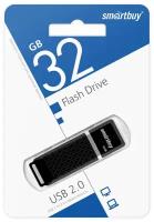 Флеш-накопитель USB 2.0 Smartbuy 32GB Quartz series Black (SB32GBQZ-K)