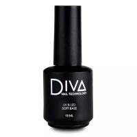 Diva Nail Technology Базовое покрытие Soft Base, прозрачный, 15 мл