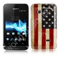 Пластиковый чехол Retro USA Flag для Sony Xperia Tipo Dual / ST21i