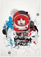 Интерьерный постер "Lost In Confined Space" размера 60х90 см 600*900 мм репродукция без рамы в тубусе для декора комнаты офиса дома