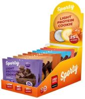 Супер Ассорти Протеиновое печенье Sporty Protein Light, 6 вкусов, 12 шт х 40г, без сахара