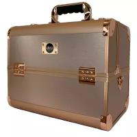 Бьюти кейс для хранения косметики OKIRO CWB 6350 розовое золото, органайзер для хранения аксессуаров