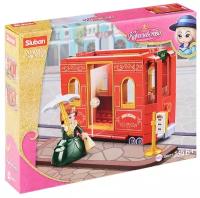 Конструктор пластиковый детсий для девочек "Королевство" SLUBAN M38-B0871 "Розовая мечта" (145 деталей)