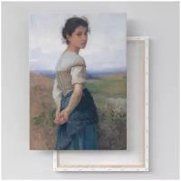 Картина на холсте с подрамником / Bouguereau William - Jeune bergere / Бугеро Вильям