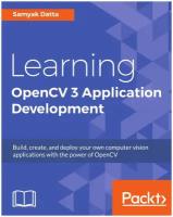 Learning OpenCV 3 Application Development